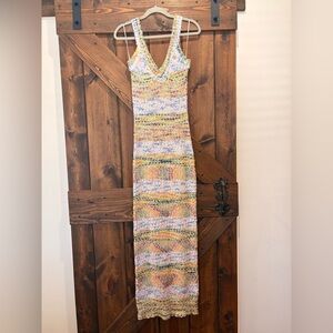 FashionNova Multicolor Knit Maxi Dress